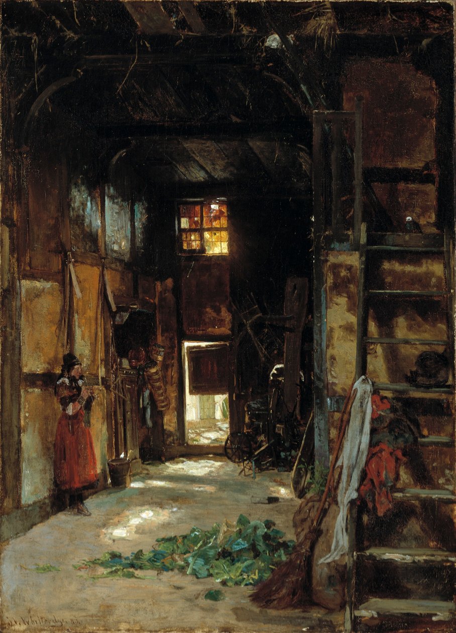 Interior de una casa de campo de Westfalia de Worthington Whittredge
