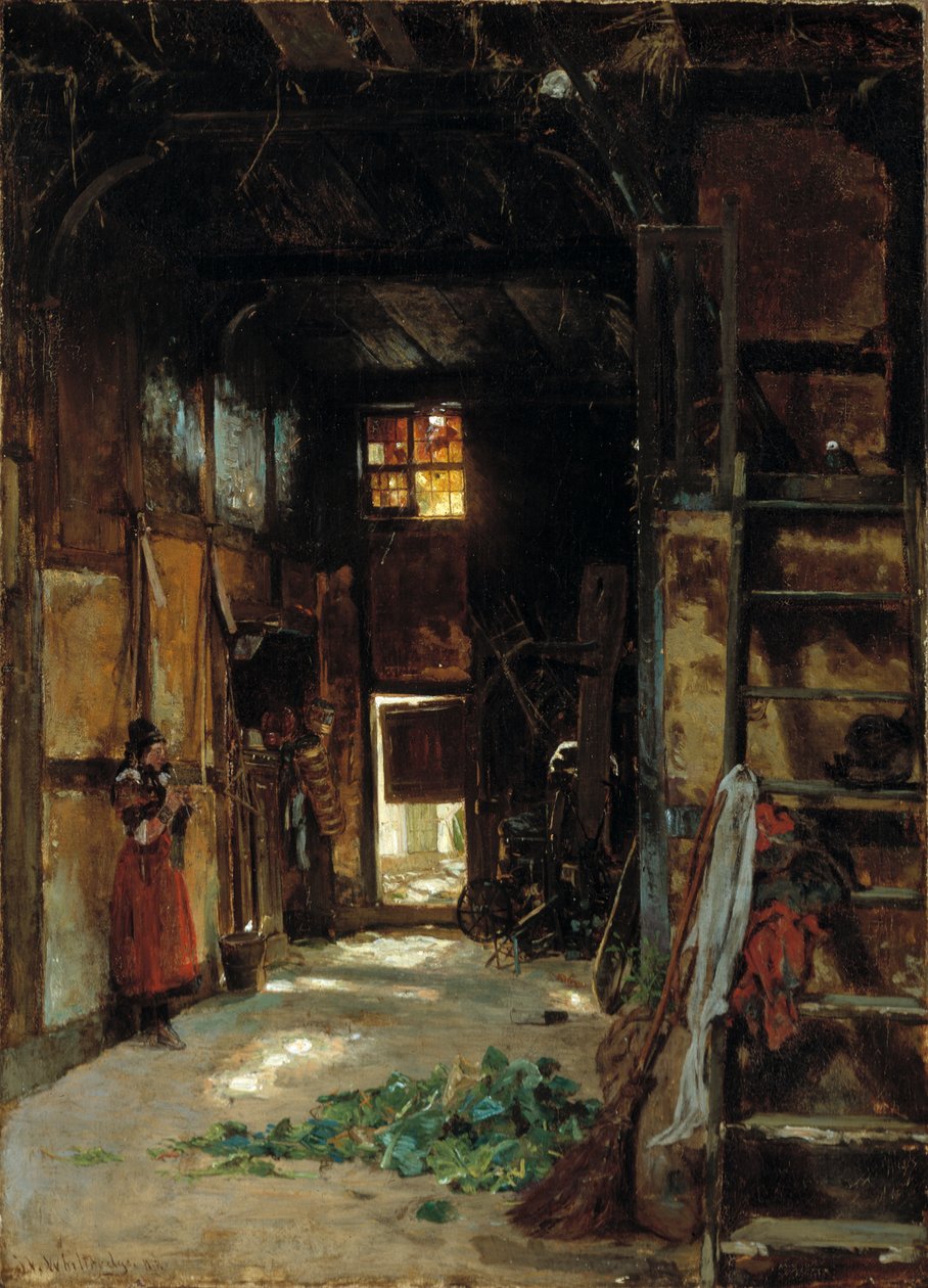 Interior de una cabaña de Westfalia de Worthington Whittredge
