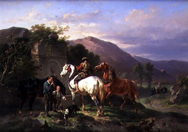 Abrevando a los Caballos de Wouterus Verschuur
