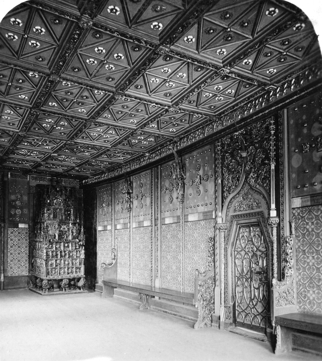 Cámara de los Príncipes, Fortaleza de Salzburgo, Austria, c1900 de Wurthle and Sons