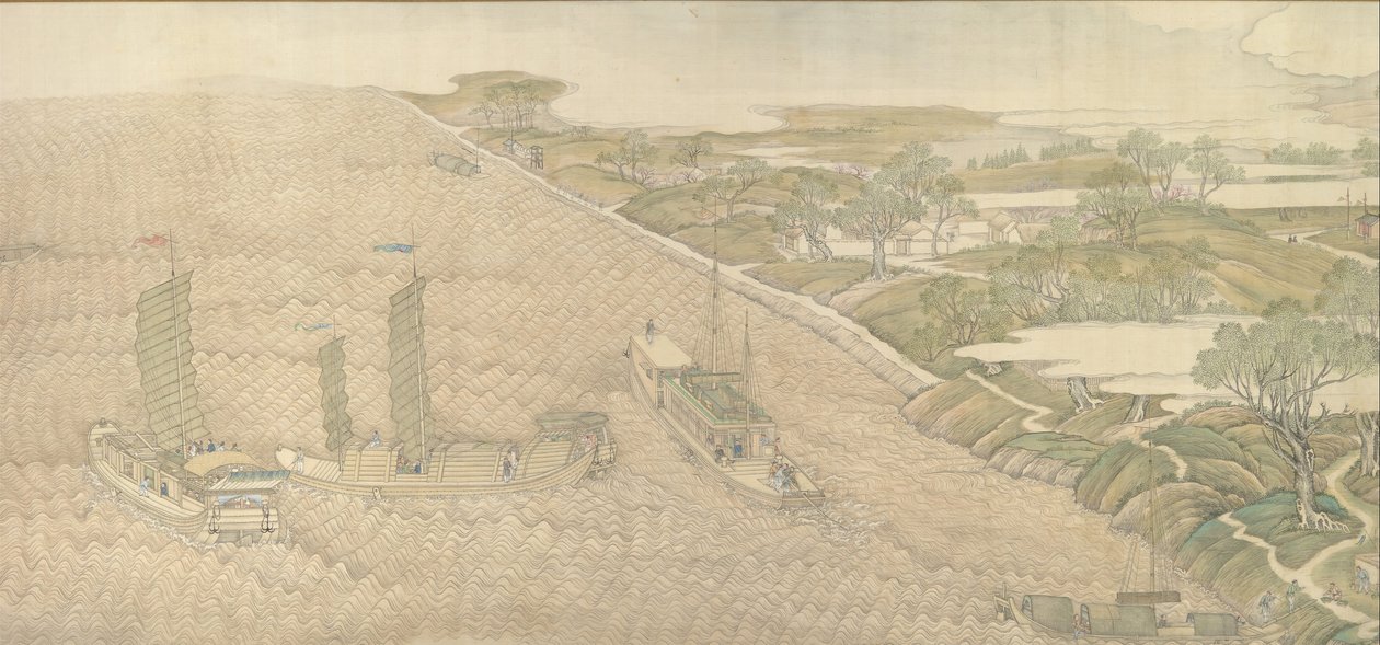 Inspección del Sur del Emperador Qianlong, Pergamino Cuatro: La Confluencia del Huai de Xu Yang