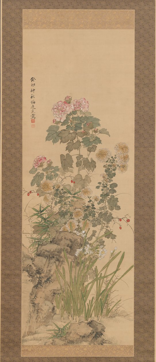 Flores de otoño, 1843 de Yamamoto Baiitsu