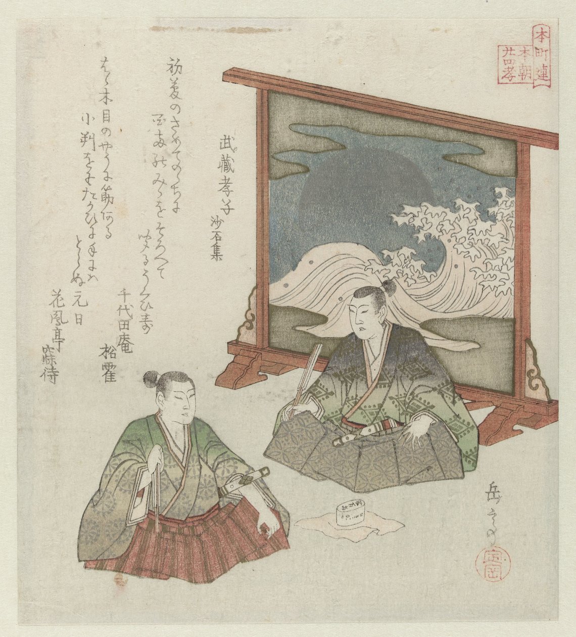 Veinticuatro ejemplos japoneses de piedad filial para los Honchôren (título de la serie) de Yashima Gakutei