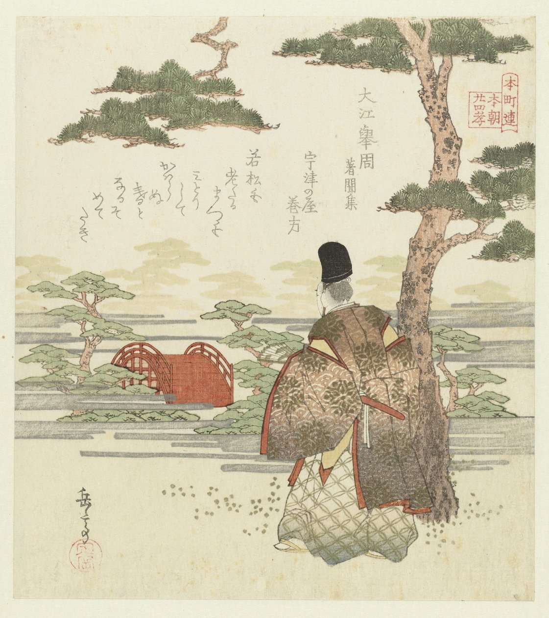 Veinticuatro ejemplos japoneses de piedad filial para los Honchôren (título de la serie) de Yashima Gakutei
