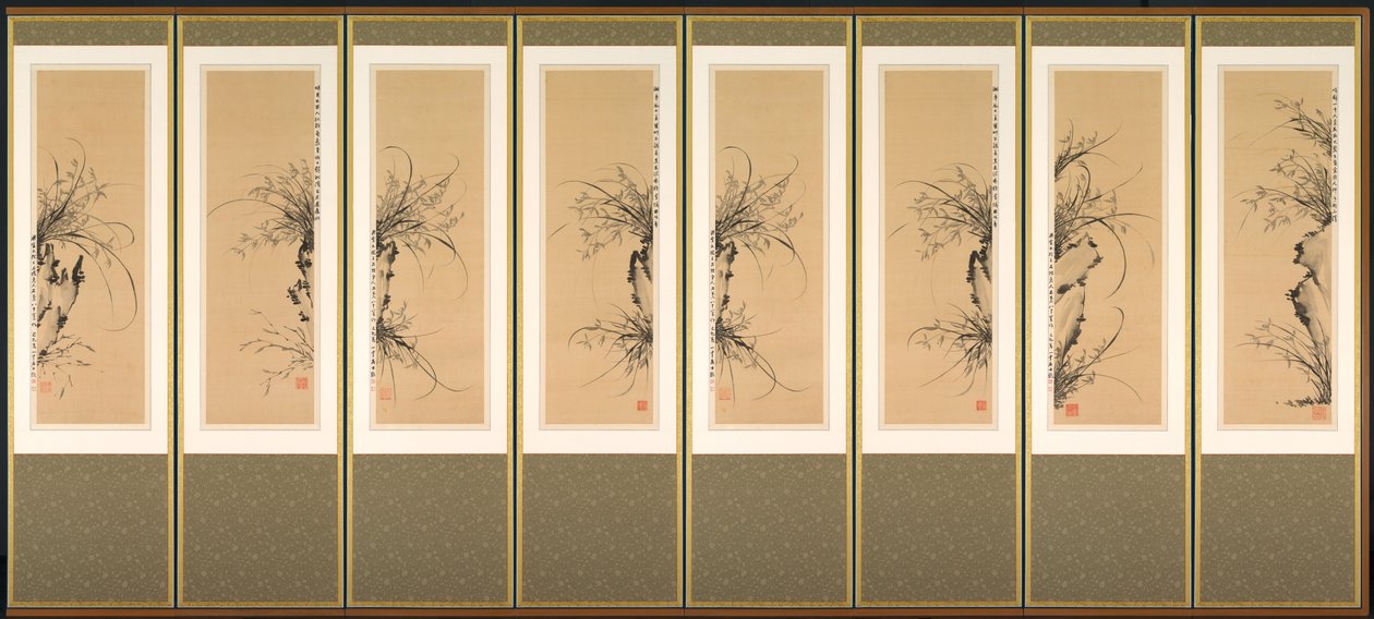 Orquídeas y rocas, 1897-98 de Yi Ha eung