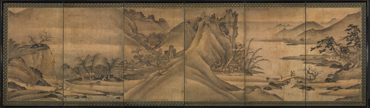 Paisaje de las cuatro estaciones, principios del siglo XVI de Yi Sumun