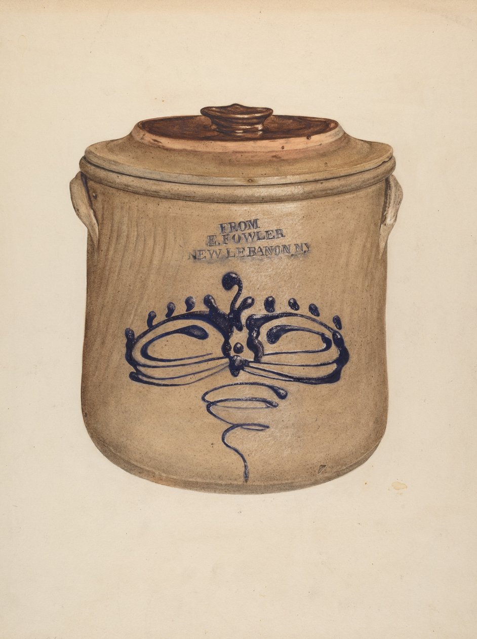Olla con tapa, c. 1938 de Yolande Delasser