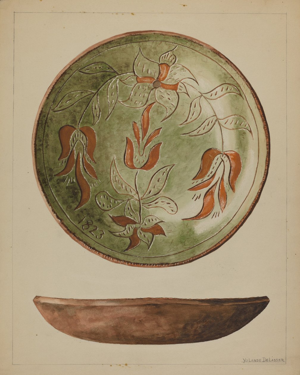 Plato Alemán de Pensilvania, c. 1936 de Yolande Delasser