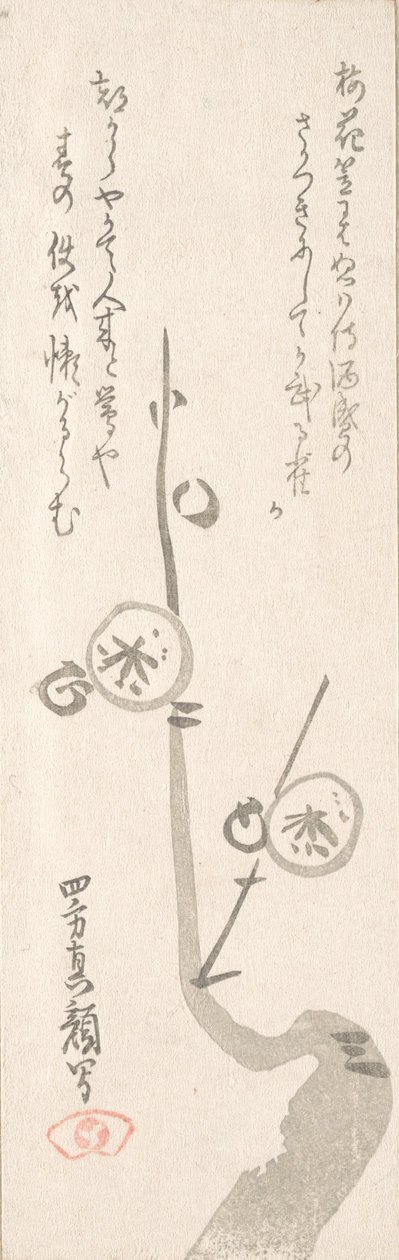Flores de ciruelo de Yomo no Utagaki Magao