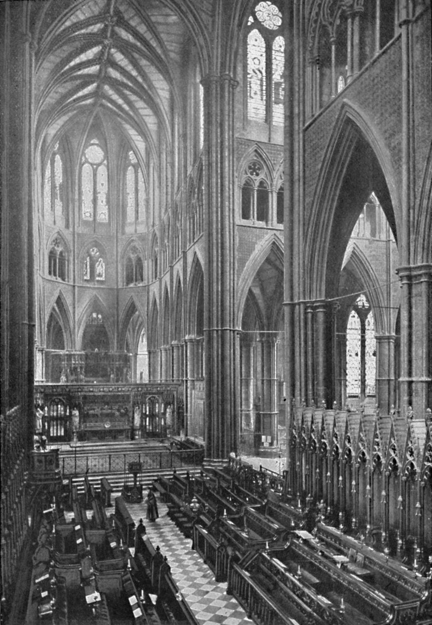 El Coro y el Ábside, Abadía de Westminster, 1902 de York and Son