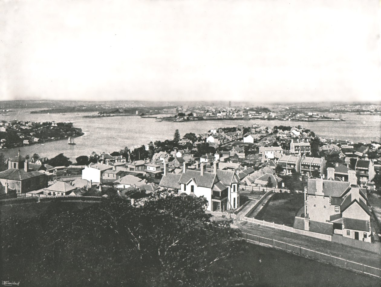 Vista desde la costa norte, Sídney, Australia, 1895 de York and Son