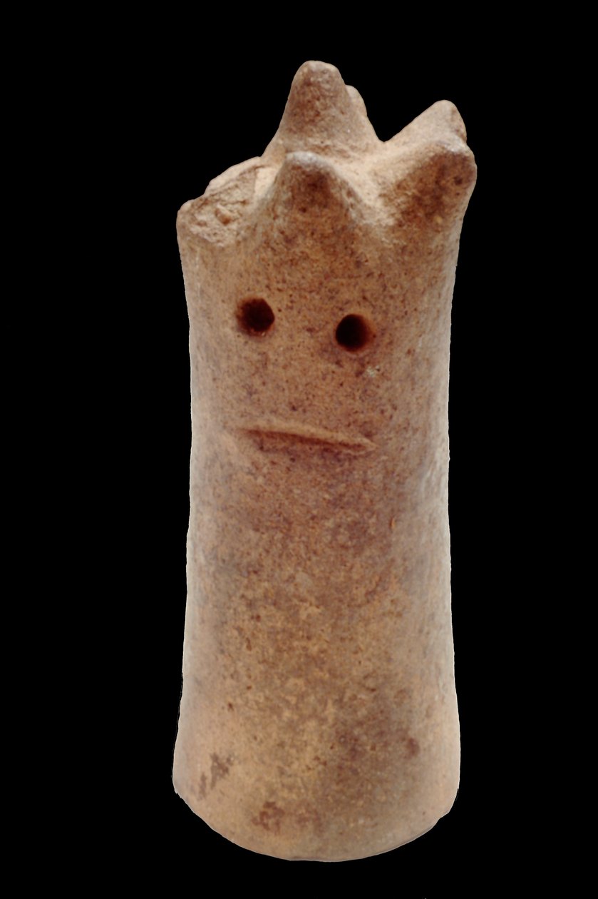 Cabeza humana cilíndrica, de Ife, siglo XII - XV de Yoruba Culture