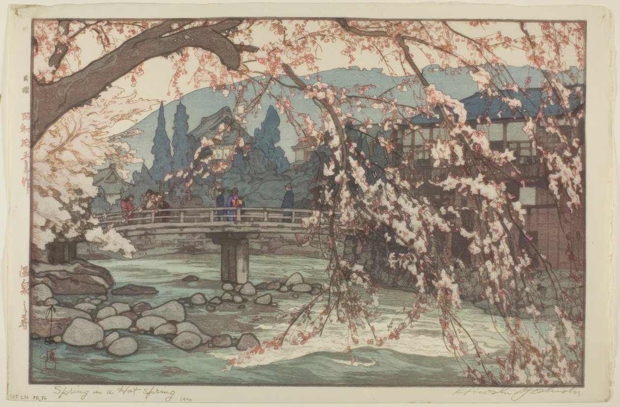 Un balneario en primavera de Yoshida Hiroshi