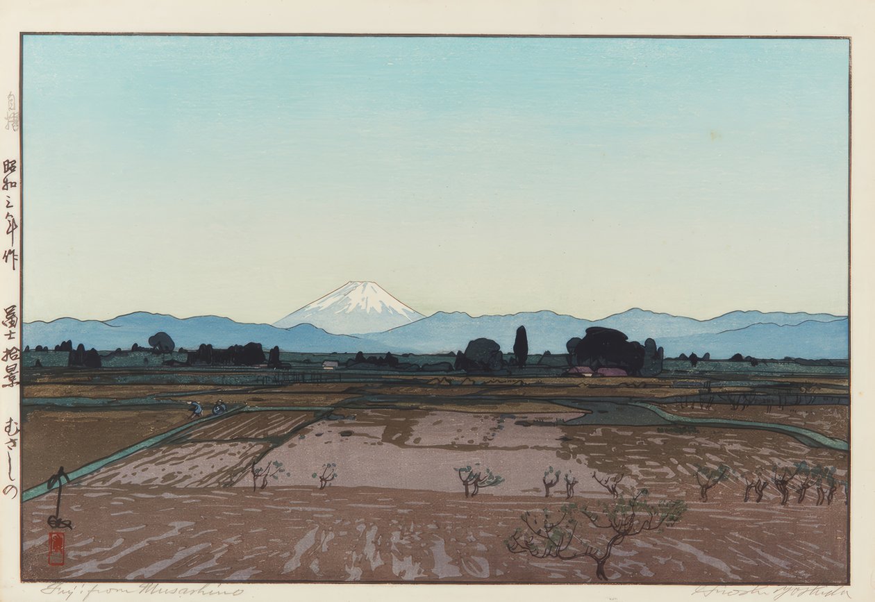 Fuji desde Musashino de Yoshida Hiroshi
