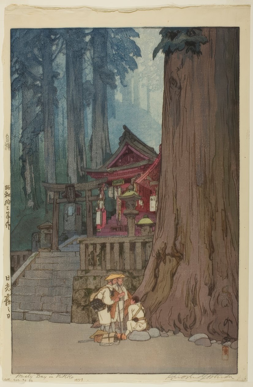 Día brumoso en Nikko de Yoshida Hiroshi