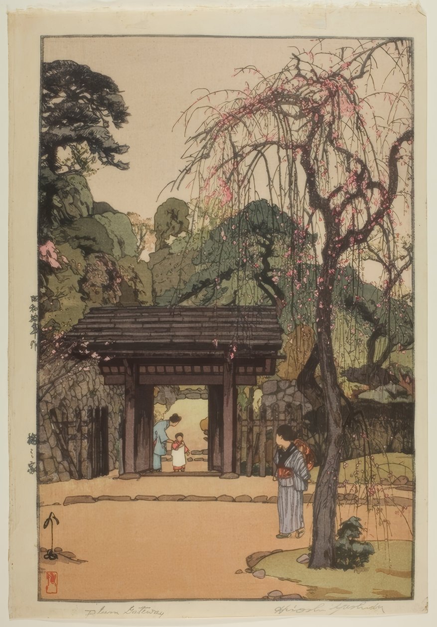 Puerta de ciruelo de Yoshida Hiroshi