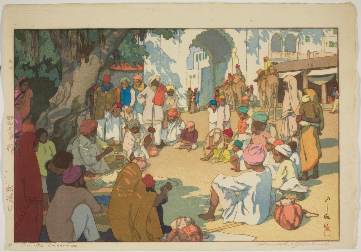Encantadores de serpientes de Yoshida Hiroshi