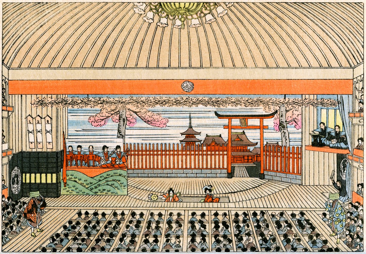 Teatro tradicional japonés: el escenario de Kaboukiza, el teatro principal de Tokio, con su plataforma giratoria de Yoshimune Arai