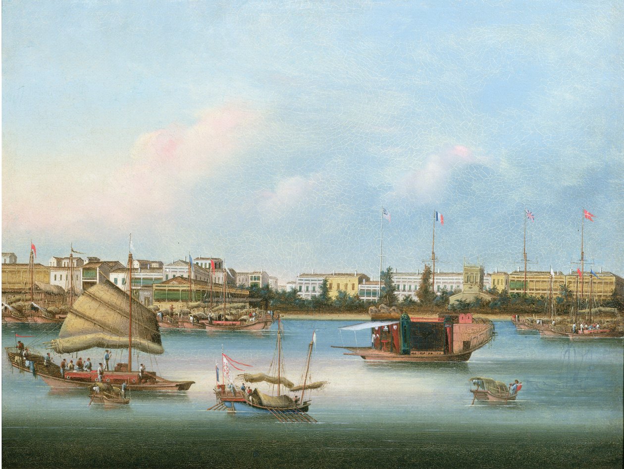 Los Hongs en Cantón, c.1855 de You Qua