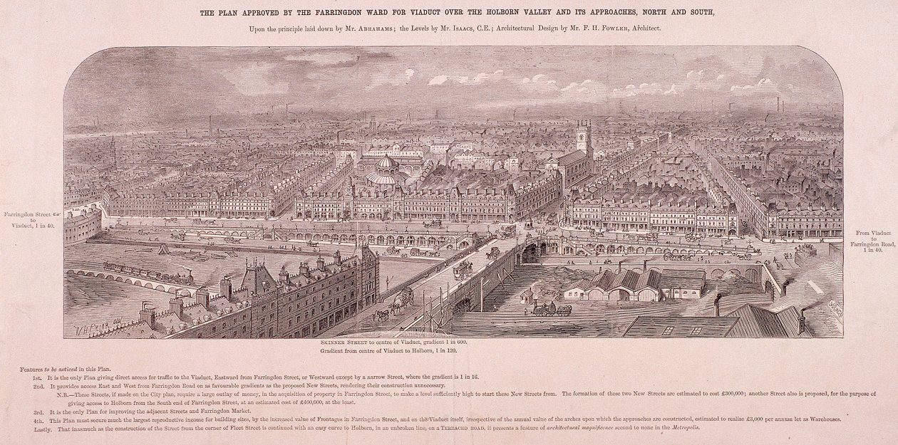 Viaducto de Holborn, Londres, c1865 de Young