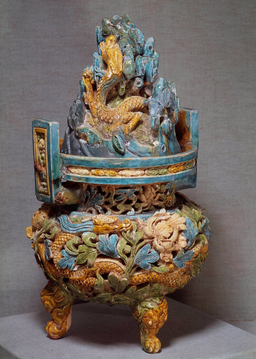 Arte chino: quemador de perfumes en terracota. Periodo de la dinastía Yuan. 1271-1368. de Yuan Dynasty Chinese School