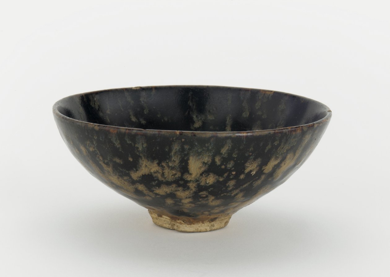 Tazón de té, provincia de Jiangxi, finales del siglo XIII-finales del siglo XIV de Yuan Dynasty Chinese School