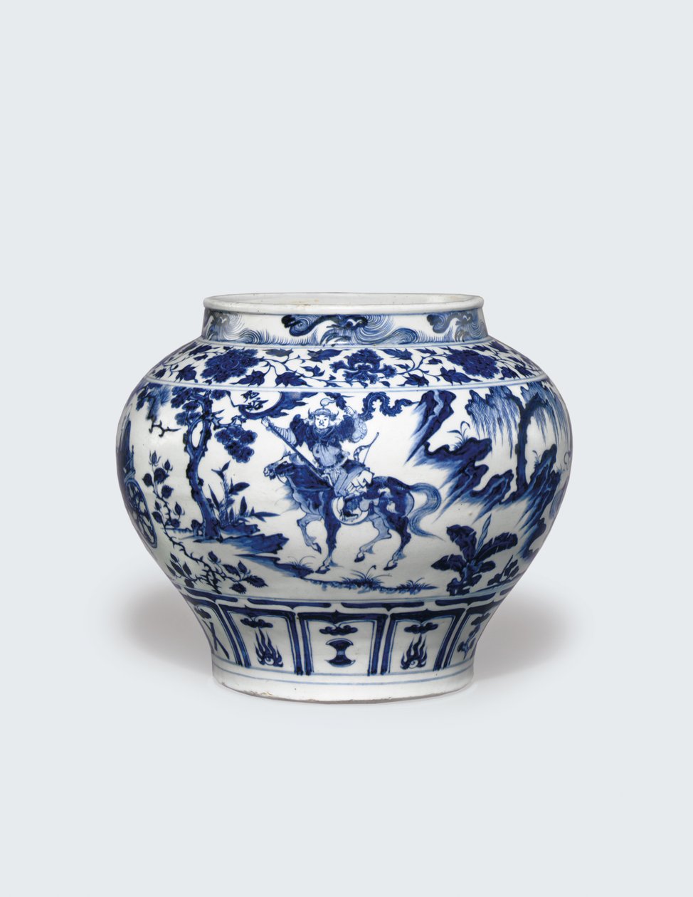 Guan blanco y azul, mediados del siglo XIV de Yuan Dynasty Chinese School