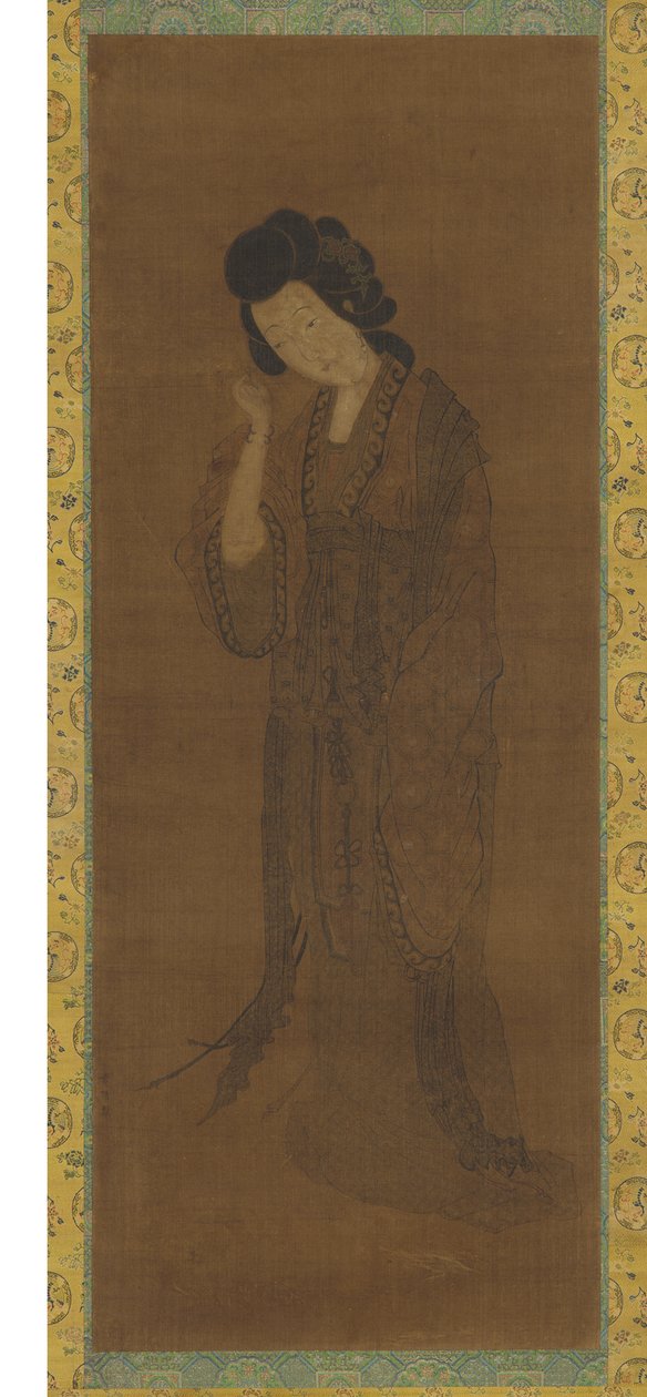 La Figura de Pie de una Mujer, Dinastía Ming Tardía o Qing Temprana de Yuan Qian