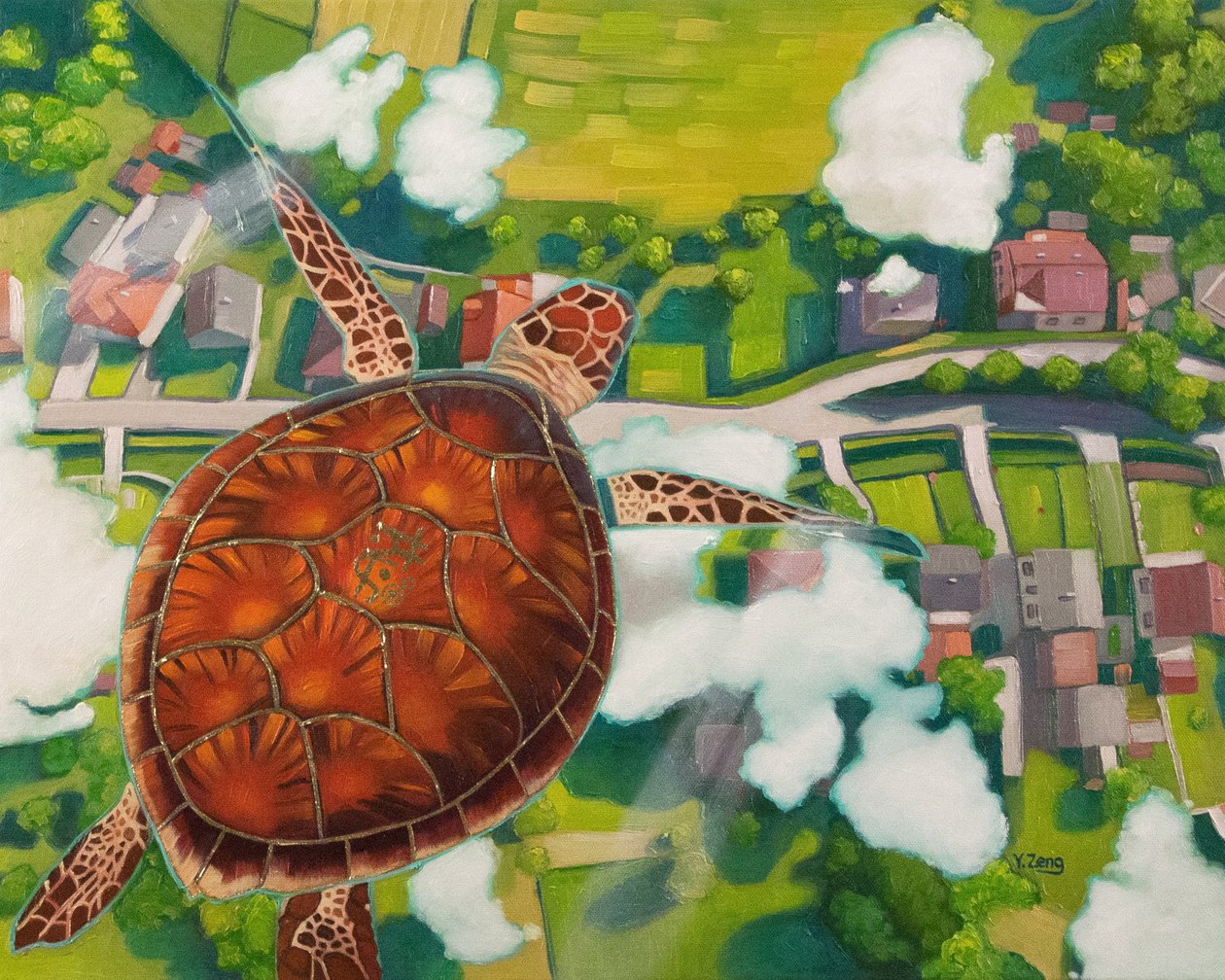 Cruising altitude, 2023 (óleo sobre lienzo) de Yue Zeng