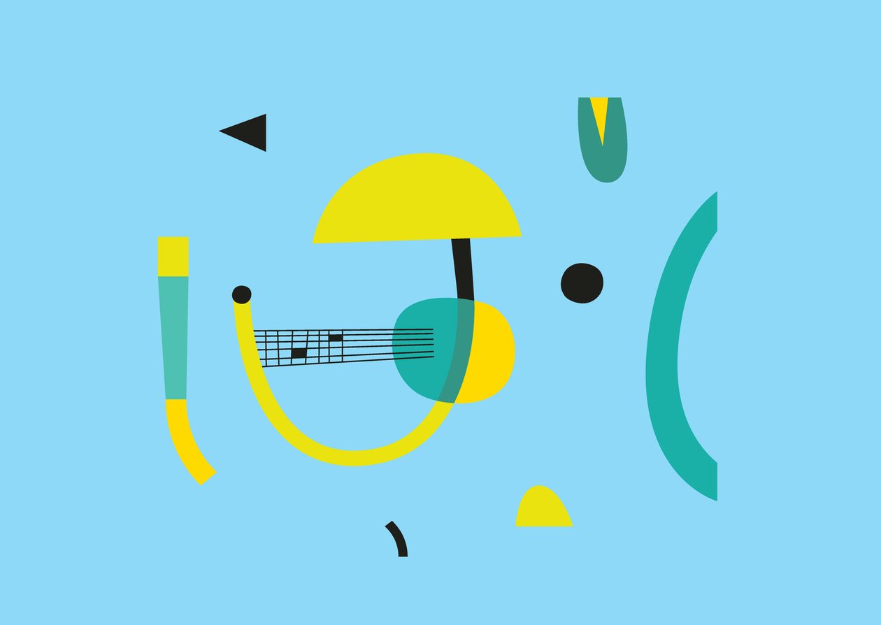Composición geométrica abstracta, 2017 (ilustración vectorial) de Yulia Drobova