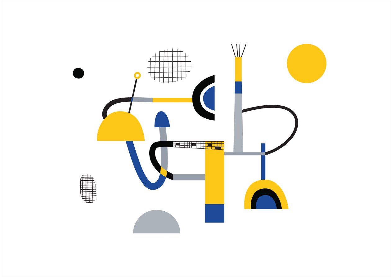 Composición geométrica abstracta, 2017 (ilustración vectorial) de Yulia Drobova