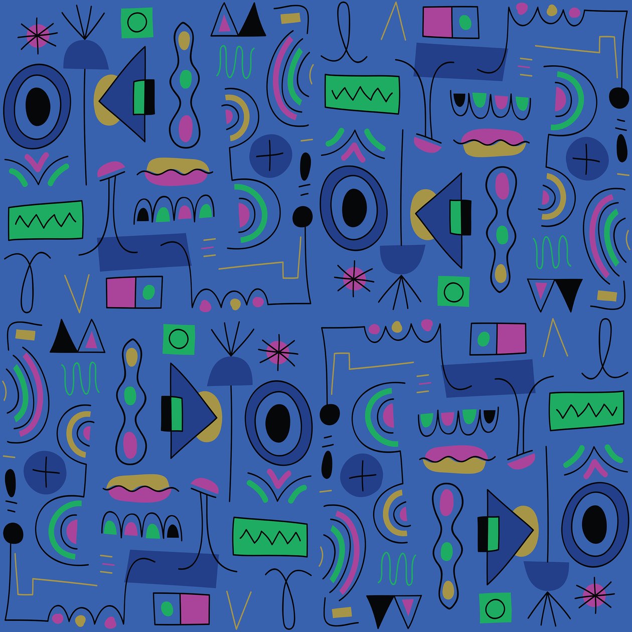 Patrón sin fisuras, 2018 gráfico vectorial de Yulia Drobova