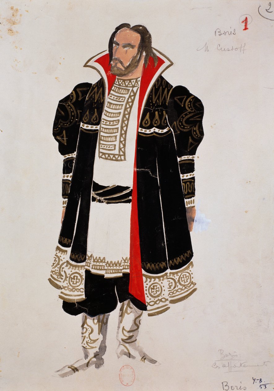 Traje para el personaje de Boris en Boris Godunov de Modest Mussorgsky de Yves Bonnat