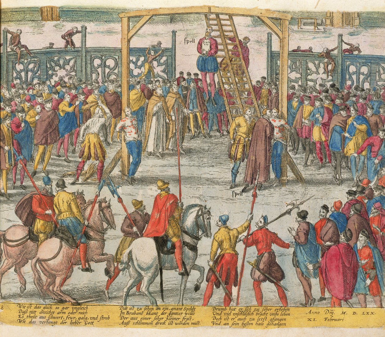 La ejecución de Hechizo de Brabante, que había devuelto la vida a otros inocentes de Zacharias (school of) Dolendo