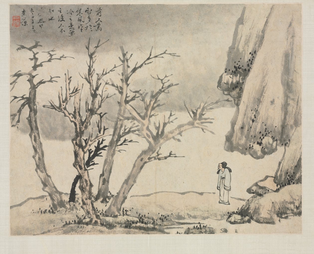 Álbum de paisajes en varios estilos: Paisaje nevado de Zha Shibiao