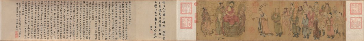 Realeza Bárbara Adorando al Buda, 900s de Zhao Guangfu