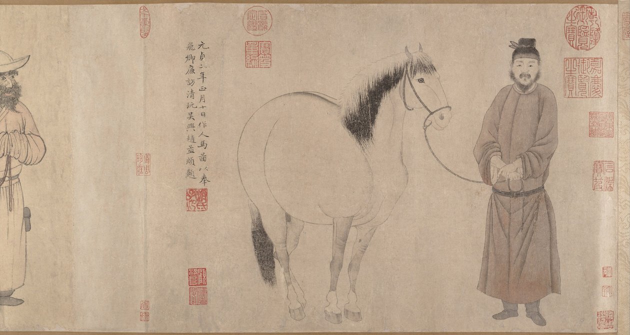 Mozos y caballos de Zhao Mengfu Chao Meng Fu or