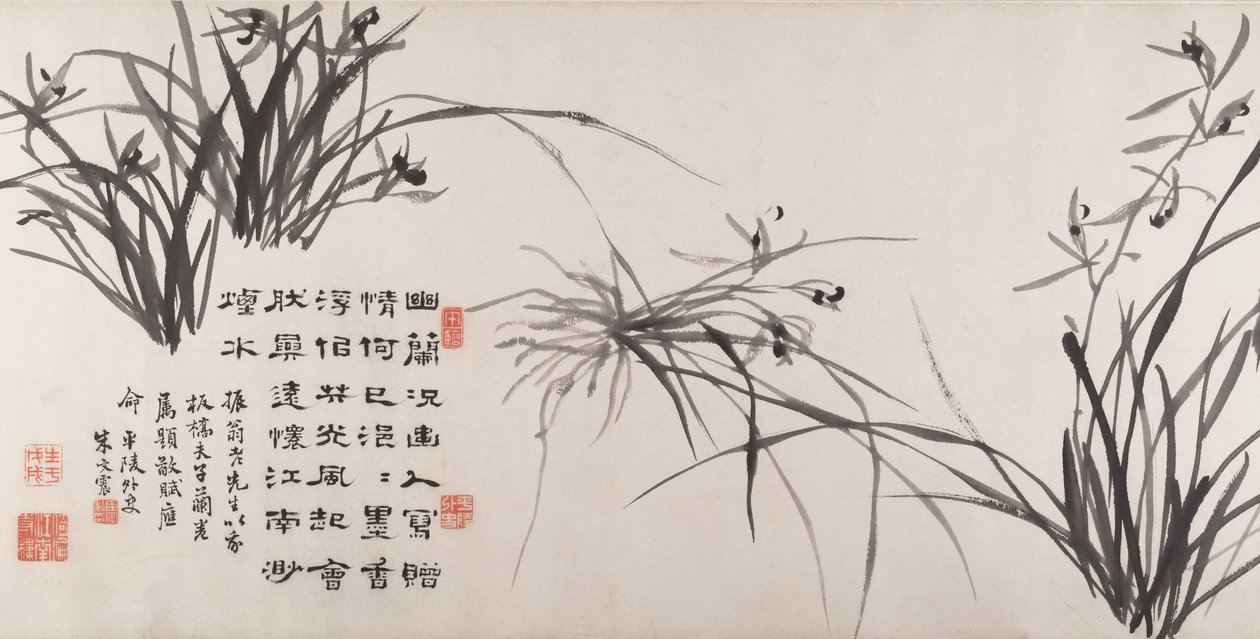 Orquídeas y Bambú de Zheng Xie