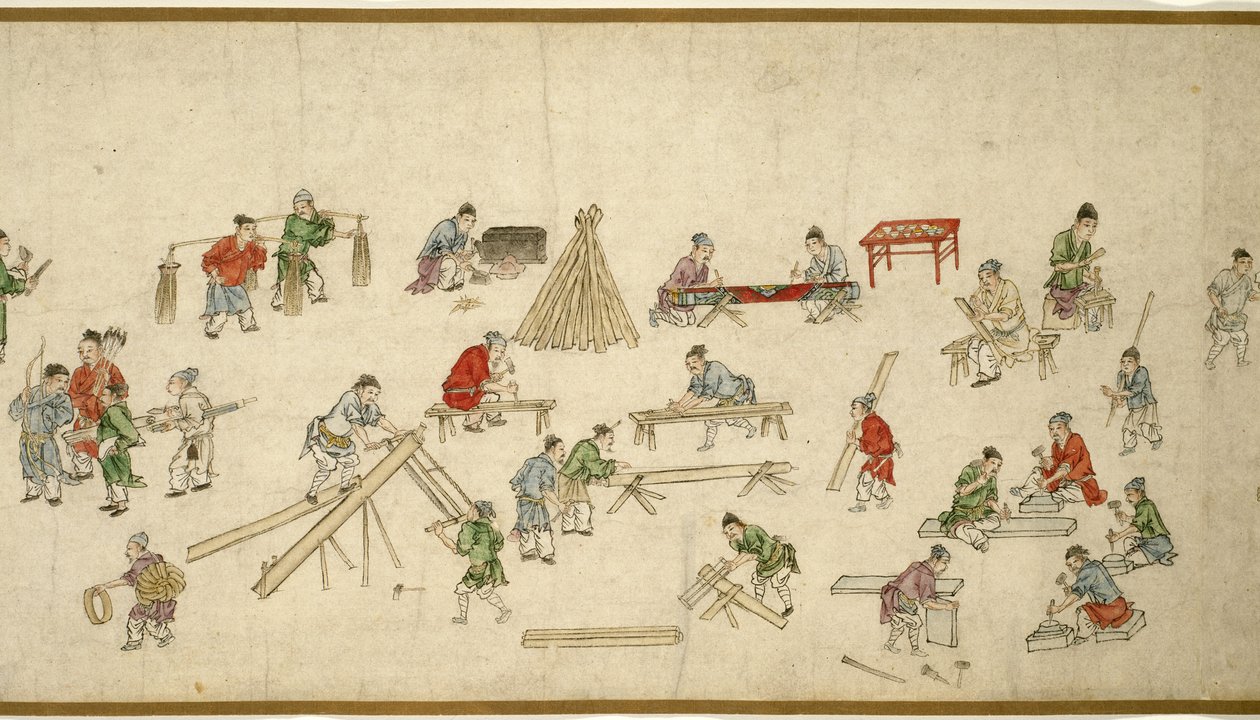 Escenas callejeras en tiempos de paz de Zhu Yu