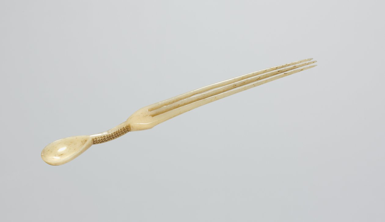 Cuchara/Peine para rapé, finales de 1800 (hueso) de Zulu