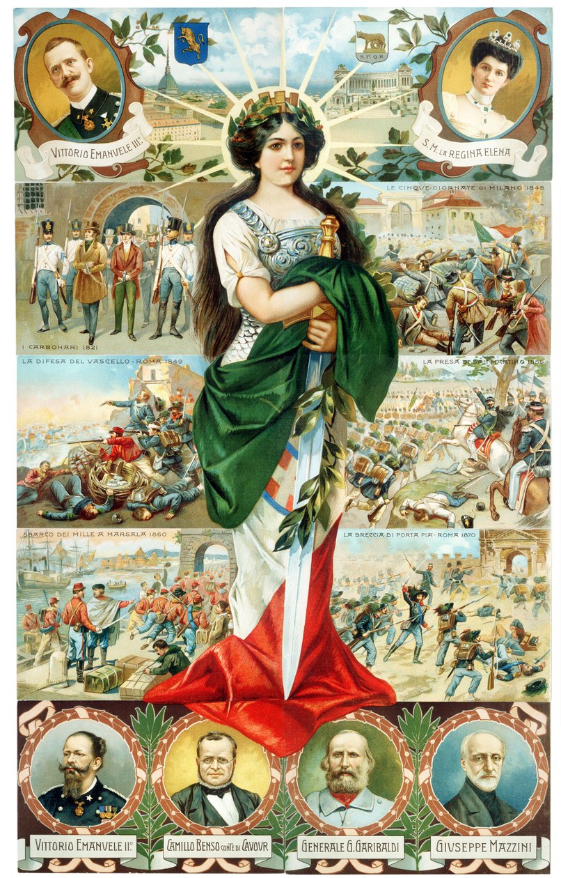 Alegoría de Italia Turrita 1911 de . .
