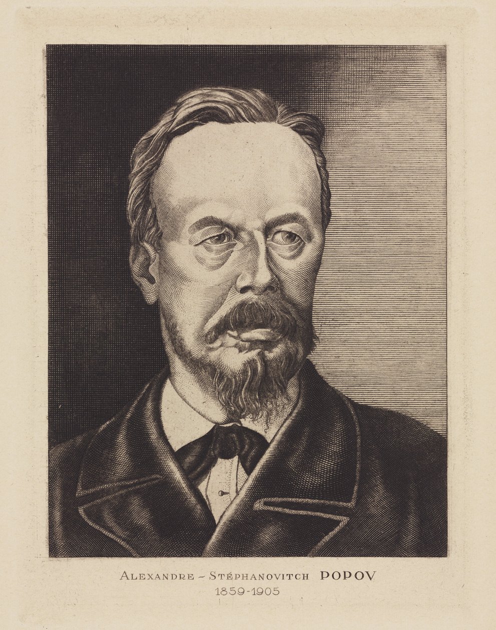Alexandre-Stephanovich Popov, físico ruso, c 1905 de Frederick (attr. to) Barnard