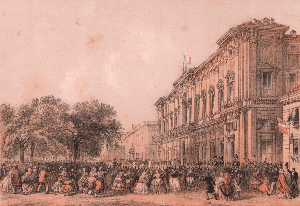 Llegada del Emperador Napoleón II a Alessandria, Piamonte de William Walcutt