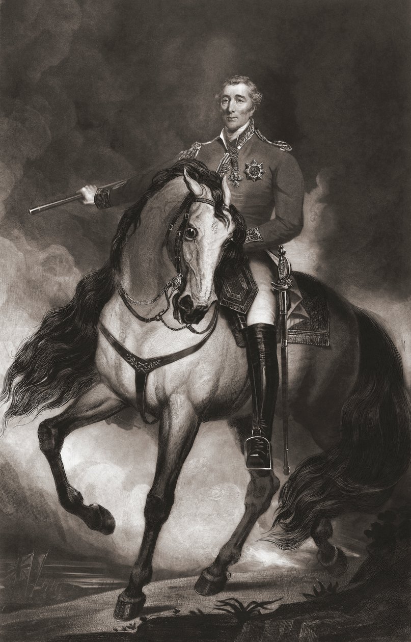 Arthur Wellesley, Duque de Wellington, retrato ecuestre de . .