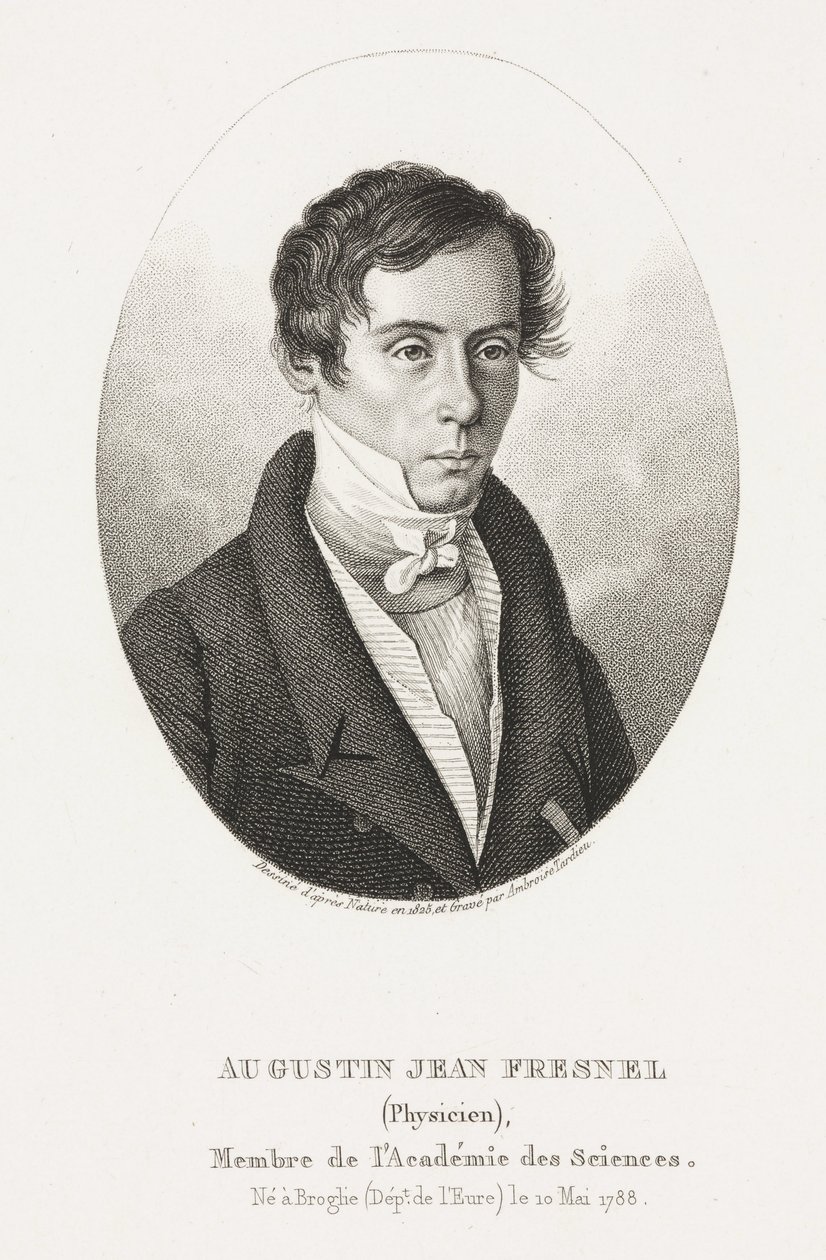 Augustin Jean Fresnel, físico francés de Frederick (attr. to) Barnard