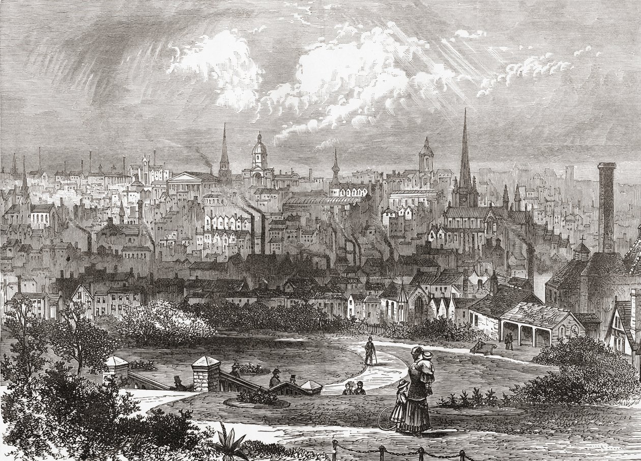 Birmingham, West Midlands, Inglaterra a finales del siglo XIX, de Our Own Country publicado en 1898 de Ferdinand Georg Waldmuller