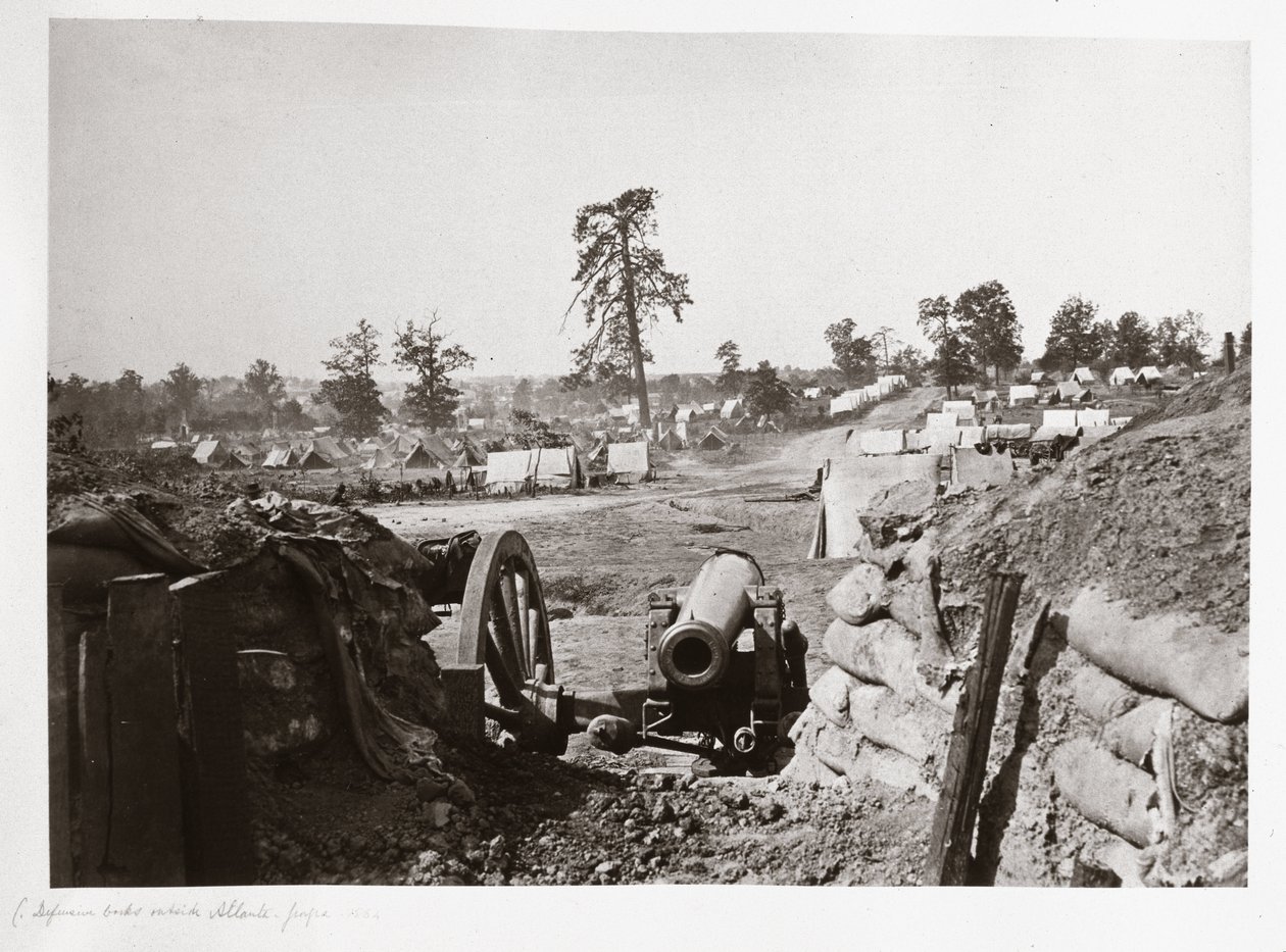 Fortificaciones confederadas frente a Atlanta, Georgia, EE.UU. de Ferdinand Georg Waldmuller