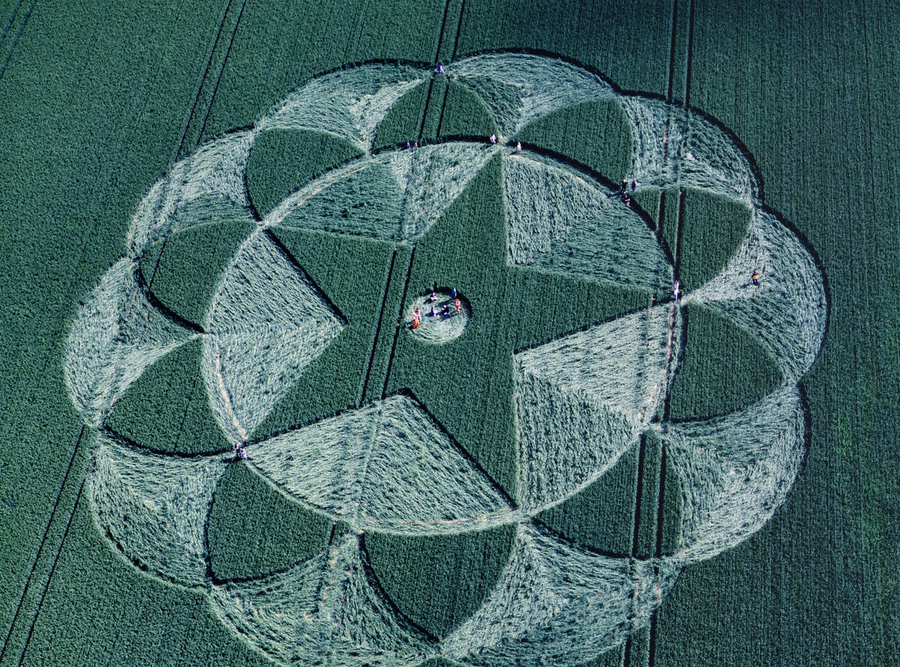Círculo de cultivo en campo de cebada, Avebury Trusloe, Wiltshire, 20 de junio de 1998 de Ferdinand Georg Waldmuller