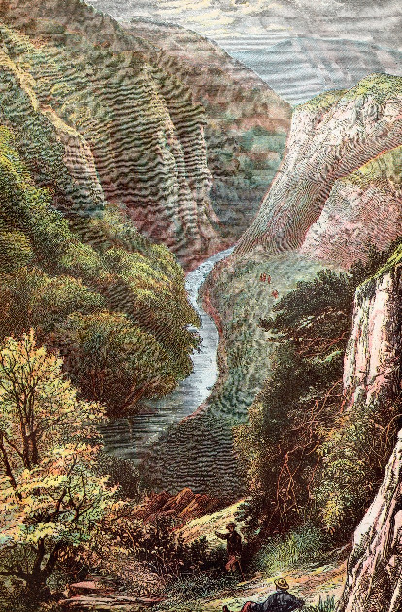 Dovedale, Distrito de los Picos, Derbyshire, Inglaterra de . .