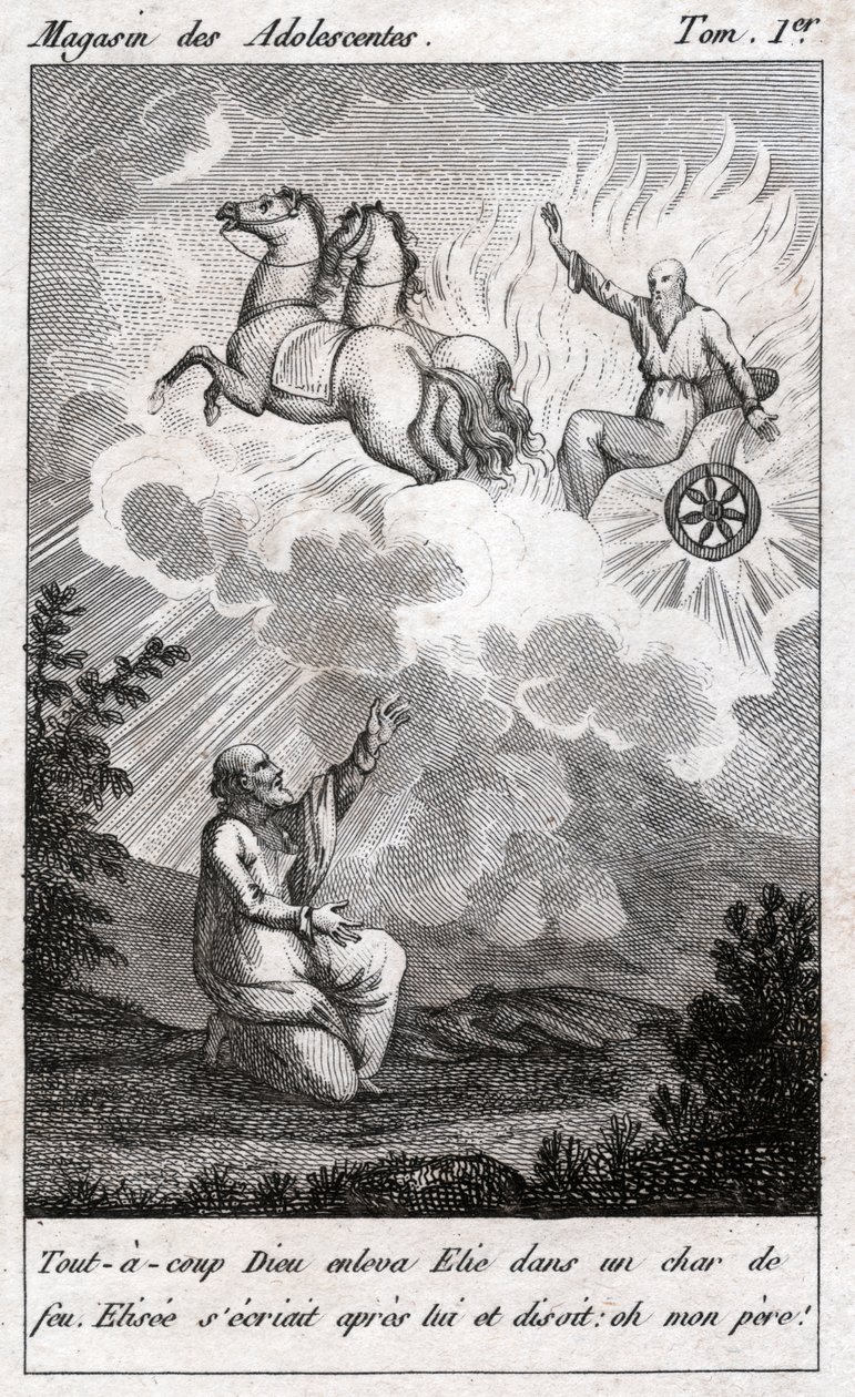 Elías se eleva al cielo, circa 1880 de . .